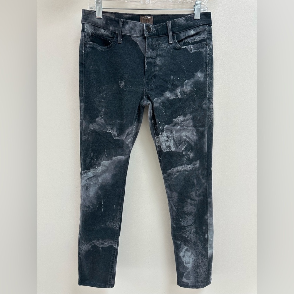 MOTHER x Freja Beha Erichsen The Muse Skinny Jean Black Gray Abstract Print Rare - Picture 4 of 10